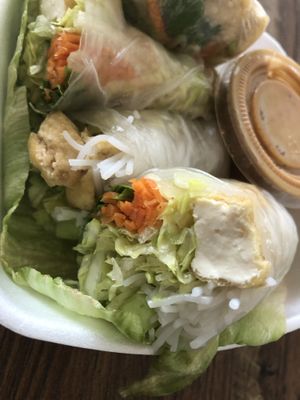 Summer roll with peanut sauce   at Sukhothai in Lancaster