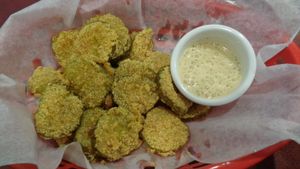 fried pickle chips at Urban Soul Grill in Cleveland