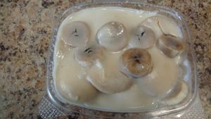 pudding with layers of banana slices and round vanilla wafers at Urban Soul Grill in Cleveland