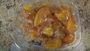 peach cobbler at Urban Soul Grill in Cleveland