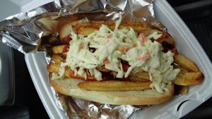 vegan Polish boy sandwich at Urban Soul Grill in Cleveland