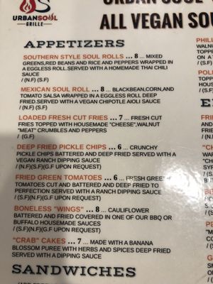 Appetizers at Urban Soul Grill in Cleveland