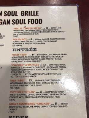 Entrees  at Urban Soul Grill in Cleveland