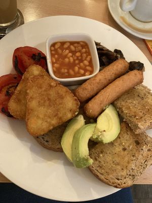 Large vegan brekkie at Compass Cafe Bar in Blackpool