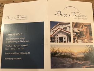 Hotel Restaurant  at Hotel Restaurant Burg Klause in Fehmarn