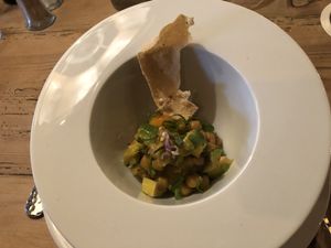 Vegan first course at Hotel Restaurant Burg Klause in Fehmarn