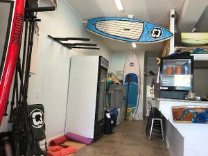 Paddle board area at Grati Cafe in Key Largo