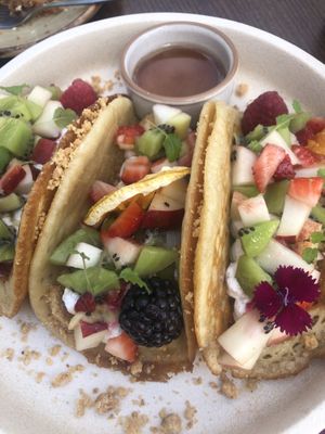 Pancake tacos at Zetta's Pantry in Fitzroy