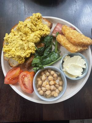 Full English with scrambled tofu   at Zetta's Pantry in Fitzroy