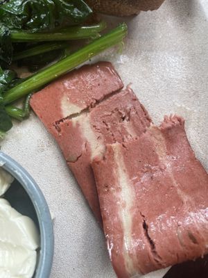 Vegan bacon  at Zetta's Pantry in Fitzroy