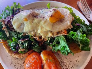 Vegan eggs Benny   at Zetta's Pantry in Fitzroy