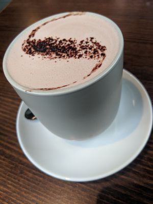Vegan hot chocolate at Zetta's Pantry in Fitzroy