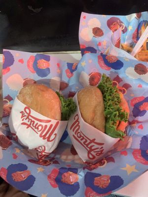 Double and a single at Monty's Good Burger - Koreatown in Los Angeles