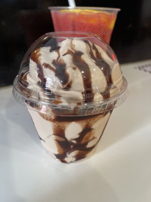 Mini chocolate shake. So good! Reminded me of Wendy’s frosty  at Monty's Good Burger - Koreatown in Los Angeles
