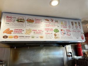 The menu  at Monty's Good Burger - Koreatown in Los Angeles