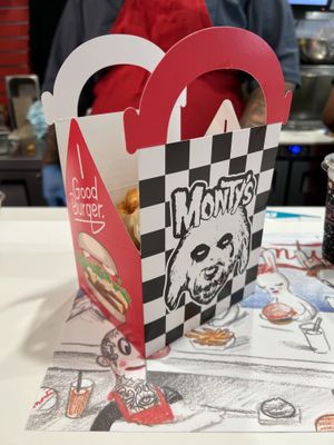The Monty Meal box  at Monty's Good Burger - Koreatown in Los Angeles