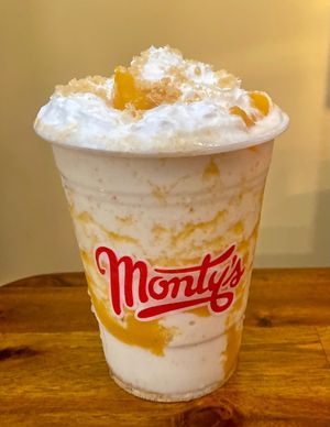 Peach Pie milkshake   at Monty's Good Burger - Koreatown in Los Angeles