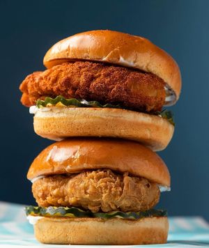 Which Chicken Sandwich is your favorite?  at Monty's Good Burger - Koreatown in Los Angeles