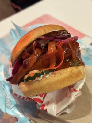 Spicy Korean chicken   at Monty's Good Burger - Koreatown in Los Angeles