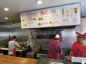 The kitchen at Monty's Good Burger - Koreatown in Los Angeles