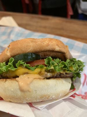 Single Impossible Burger at Monty's Good Burger - Koreatown in Los Angeles