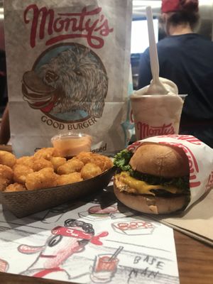 Burger, Tots, Shake at Monty's Good Burger - Koreatown in Los Angeles