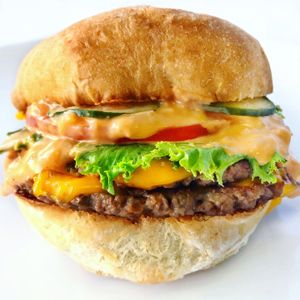 Double Cheeseburger  at Monty's Good Burger - Koreatown in Los Angeles