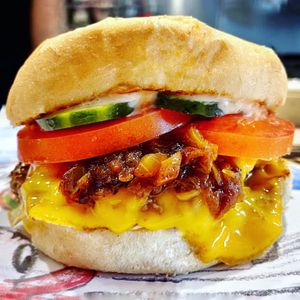 Monty’s Double Double Cheeseburger  at Monty's Good Burger - Koreatown in Los Angeles