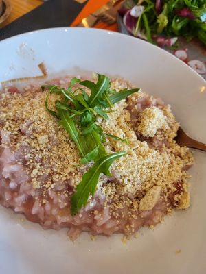 Strawberry risotto at Okaeri in Gijon