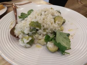 Rissoto with season vegetables at Okaeri in Gijon