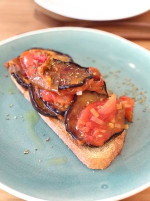 Daily special toast at Okaeri in Gijon