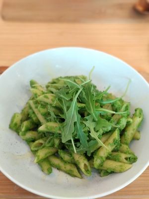 Yummy! Pasta&pesto at Okaeri in Gijon