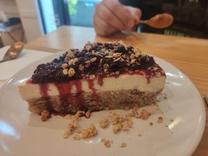 Raw cheesecake at Okaeri in Gijon
