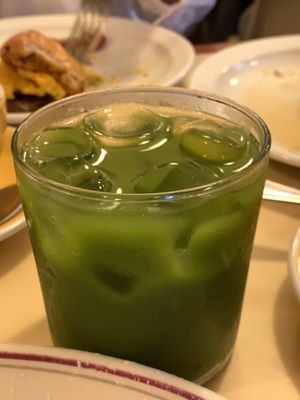 Green Juice (spinach, apple, cucumber, mango, lime and ginger)  at The Breakfast Club in London