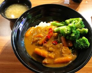Japanese mushroom curry rice with miso soup  at  Kimburi 金料理 in Central Singapore