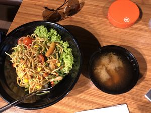 Char Siew Japanese Noodles w/ Misso Soup at  Kimburi 金料理 in Central Singapore