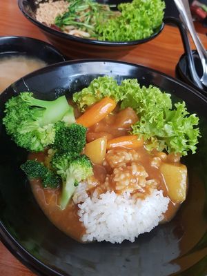 Japanese monkey head mushroom curry rice at  Kimburi 金料理 in Central Singapore