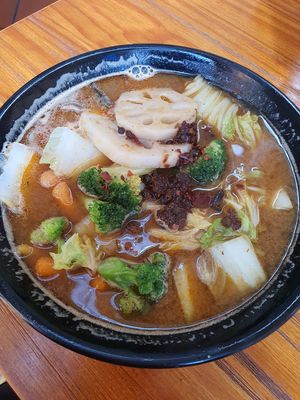 Mala udon soup at  Kimburi 金料理 in Central Singapore
