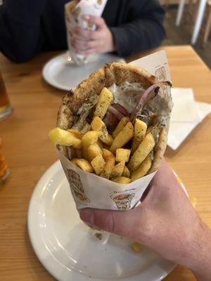 Tofu souvlaki pitta   at Cafe Aina in Stirling