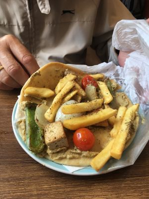 Delicious Tofu Souvlaki at Cafe Aina in Stirling