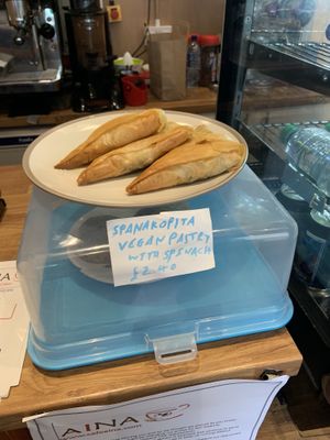 Vegan pastry at Cafe Aina in Stirling