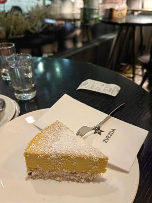 Mango cake at Hotel Slon in Ljubljana