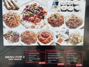 Menus for 2 at Noodle Bar in Crete