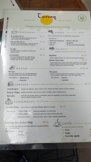 Cardápio Nov/2024 - Comidas at Tarang in Peruibe