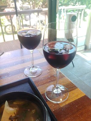 Blackberry juice at Loving Hut in Seogwipo