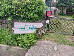 This made my heart smile! at Loving Hut in Seogwipo