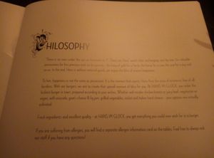 Their philosophy at Hans im Glück in Hamburg