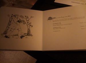 Fairytale menu in German or English at Hans im Glück in Hamburg