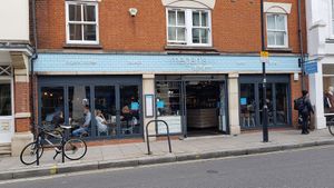 Outside at Megan's by the Green in South West London