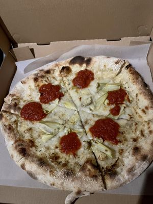 Artichoke pizza   at Centro Woodfired Pizzeria in Cedar City